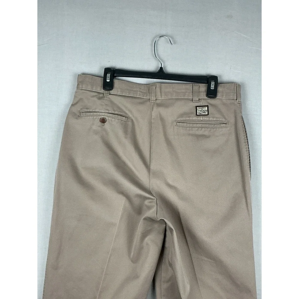 Levis Classic Farah Khaki Pants Mens 36x32 Beige Straight Leg Y2K